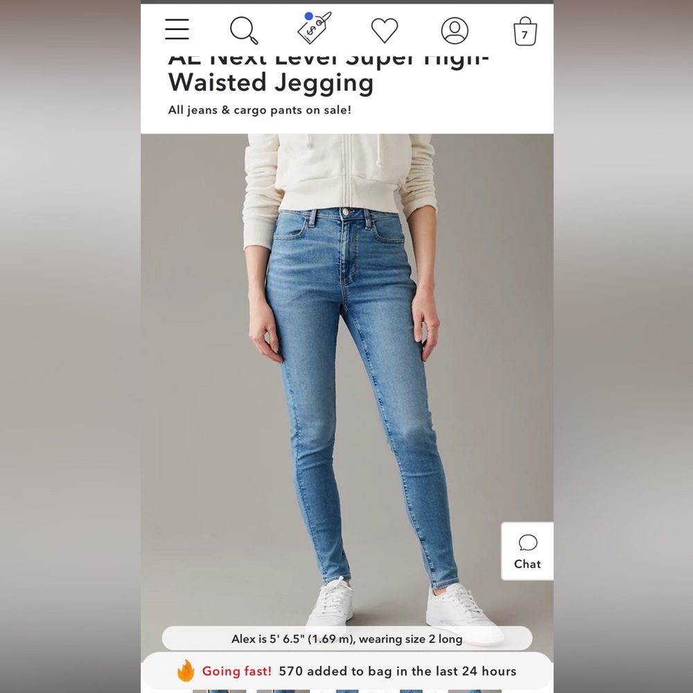 AMERICAN EAGLE super high rise jegging